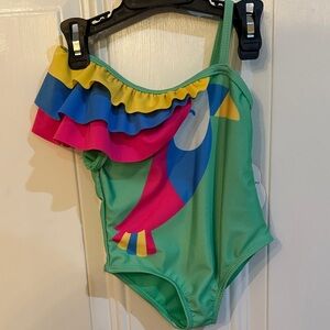 Colorful Kids Swimwear with Parrot Design